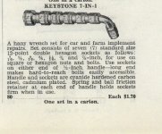 Keystone 80 8-pc 1.4 hex drive SAE socket set - 1951 catalog ad pp 56.jpg Keystone 80 8-pc 1.4 hex drive SAE socket set - 1951 catalog ad pp 56.jpg