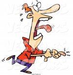 vector-of-a-red-haired-white-cartoon-man-screaming-over-a-cut-by-toonaday-34371.jpg