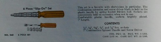 Indestro 360 6-pc Slip-On socket set patent 111026 Indestro 1959 catalog No. 22 pp 38.jpg Indestro 360 6-pc Slip-On socket set patent 111026 Indestro 1959 catalog No. 22 pp 38.jpg