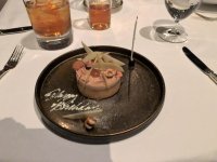 Jan 27, 2018 desert with BDay greeting on plate 2 (2).jpg