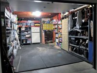 borrowed bride's garage for cabinets moving and car made it back in for the evening 1 (2).jpg