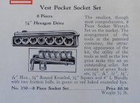 Indestro 350 'Vest Pocket' 8-pc 1.4 hex drive SAE socket set - 1937 Indestro catalog pp 34.jpg