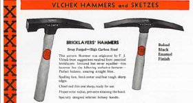 1936 Vlchek bricklayers hammer.jpg