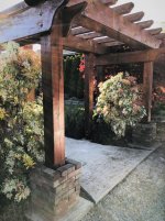 found 1920's bricks and stacked on pergola 8 layers tall.jpg