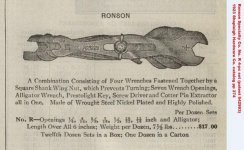 Ronson Specialty Co. No. R 4-pc SAE wrench set - 1923 Shapleigh Hardware Co. catalog pp 274.jpg Ronson Specialty Co. No. R 4-pc SAE wrench set - 1923 Shapleigh Hardware Co. catalog pp 274.jpg