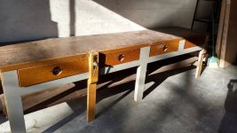 10 foot wood bench with 2 vises.jpg