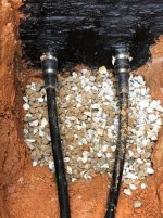 Fernco Couplings and Gravel Drainage Bed.jpg