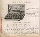 Lane Super Unique Style G 17-pc SAE socket set - 1923 Harper & McIntire Co. catalog pp 340.jpg