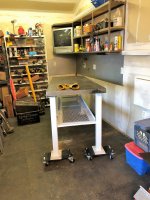 moving big steel bench on wheels here's the path to trailer 2.jpg