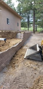 Curve Around Tree Complete and Starting Cut-Out for Wall 2 at SE of Retaining Wall.jpg