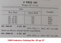 Indestro 900-4C 4-pc wrench set 1959 Indestro catalog No. 22 pp 37.jpg