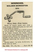 Walden Worcester 1453 Four Way Rim Wrench 1927 Honeyman Hardware catalog pp 450.jpg Walden Worcester 1453 Four Way Rim Wrench 1927 Honeyman Hardware catalog pp 450.jpg